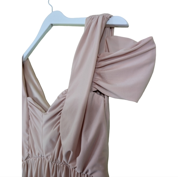 ASOS dress Drape Cold Shoulder Maxi wedding bridesmaid 4 - Picture 6 of 7